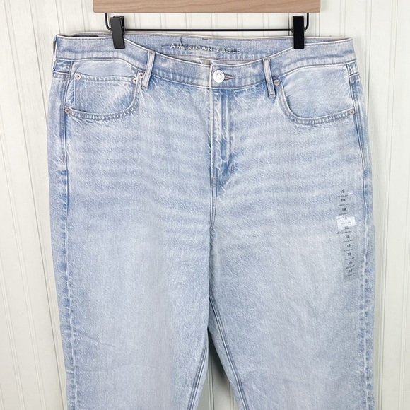 NEW American Eagle 90s Straight Jean Light Wash Denim Stretch Women's Size 18 - Picture 4 of 11